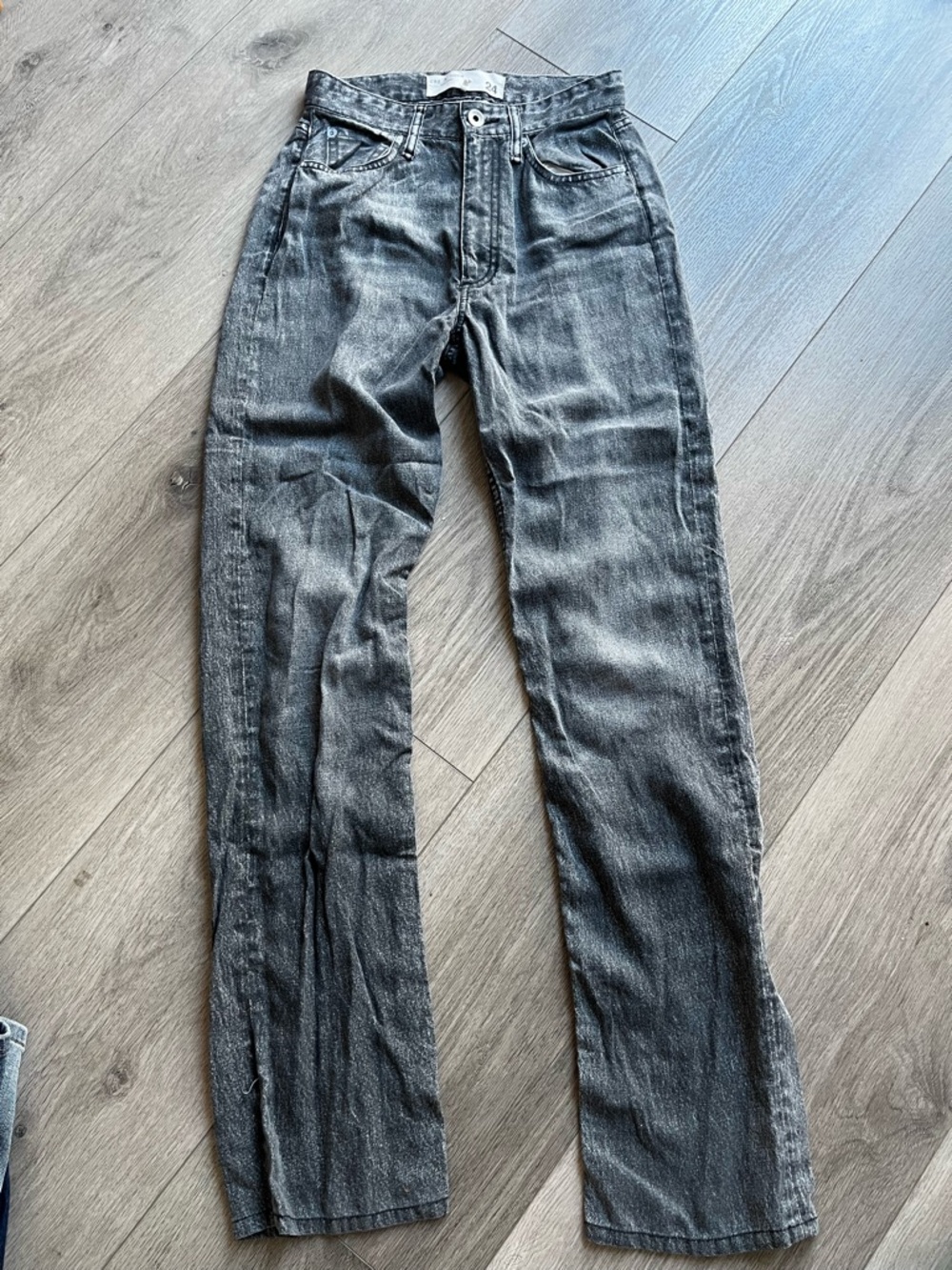 Rag & Bone Black-Grey Washed Denim Jeans